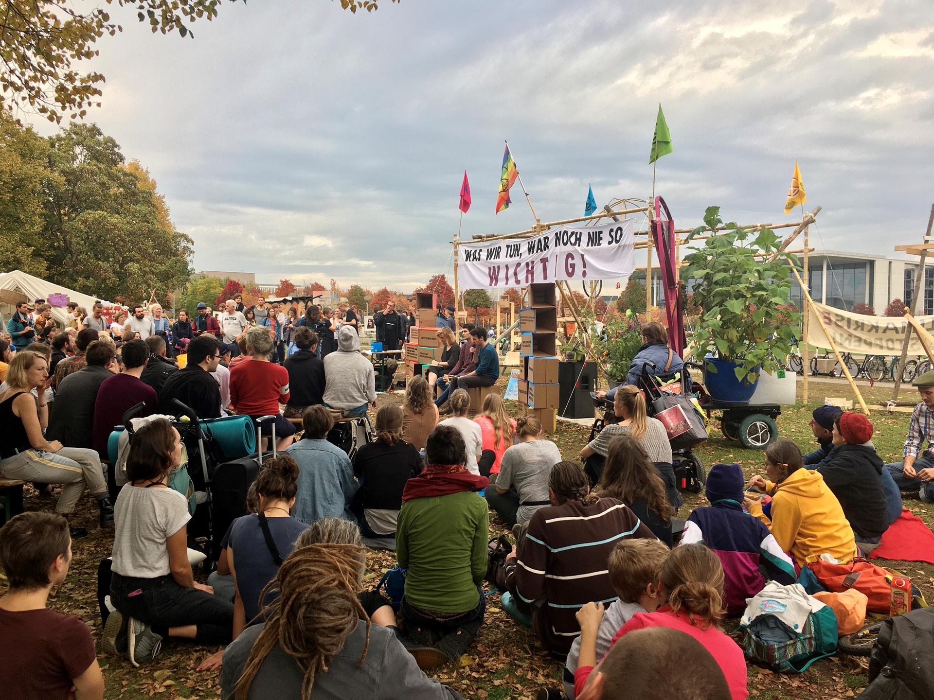 Image - Newsblog Extinction Rebellion: Aktivisten im Camp haben Ideen zur Klimarettung