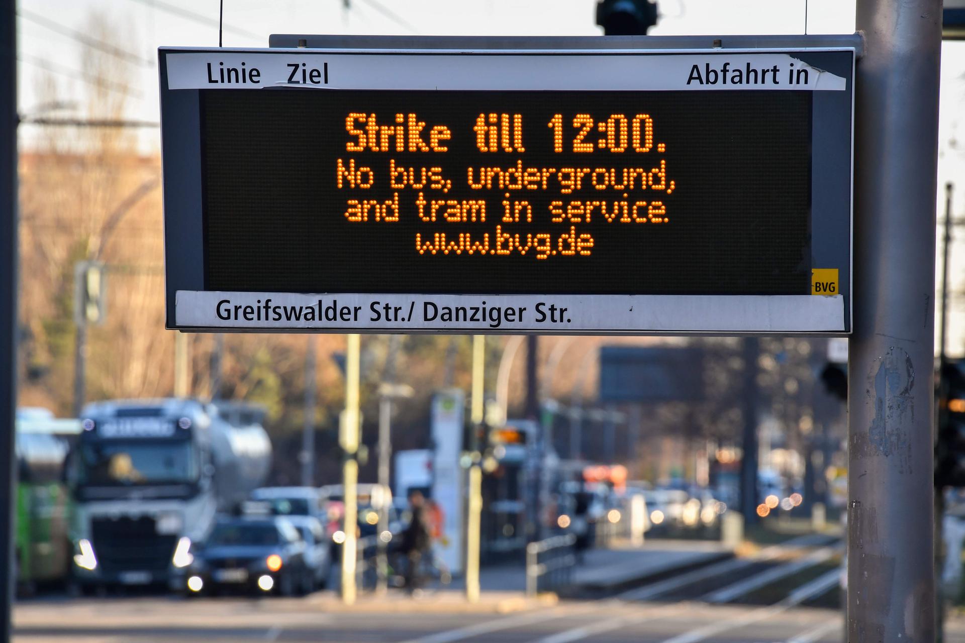 Image - Liveticker zum BVG-Streik in Berlin: Infos zum Warnstreik bei U-Bahn, Bus, Straßenbahn am 15.2.19