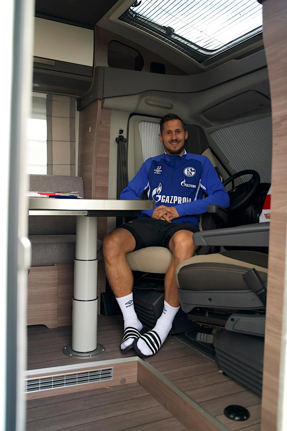 Hätte auch noch länger im Wohnmobil sitzen können: Steven Skrzybski.