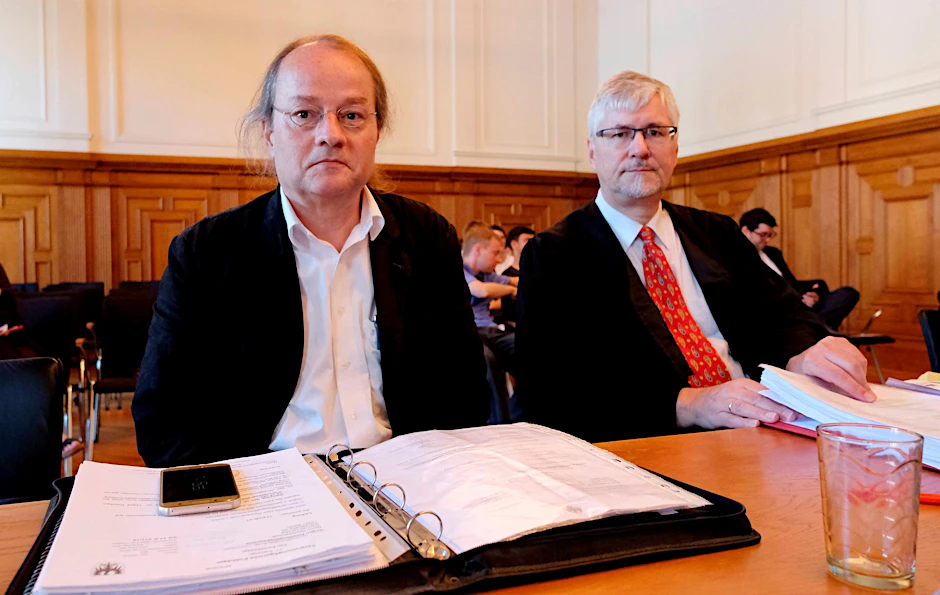 Der Kläger (l.) mit seinem Anwalt Thomas Lerche im Bundesverwaltungsgericht Leipzig. 