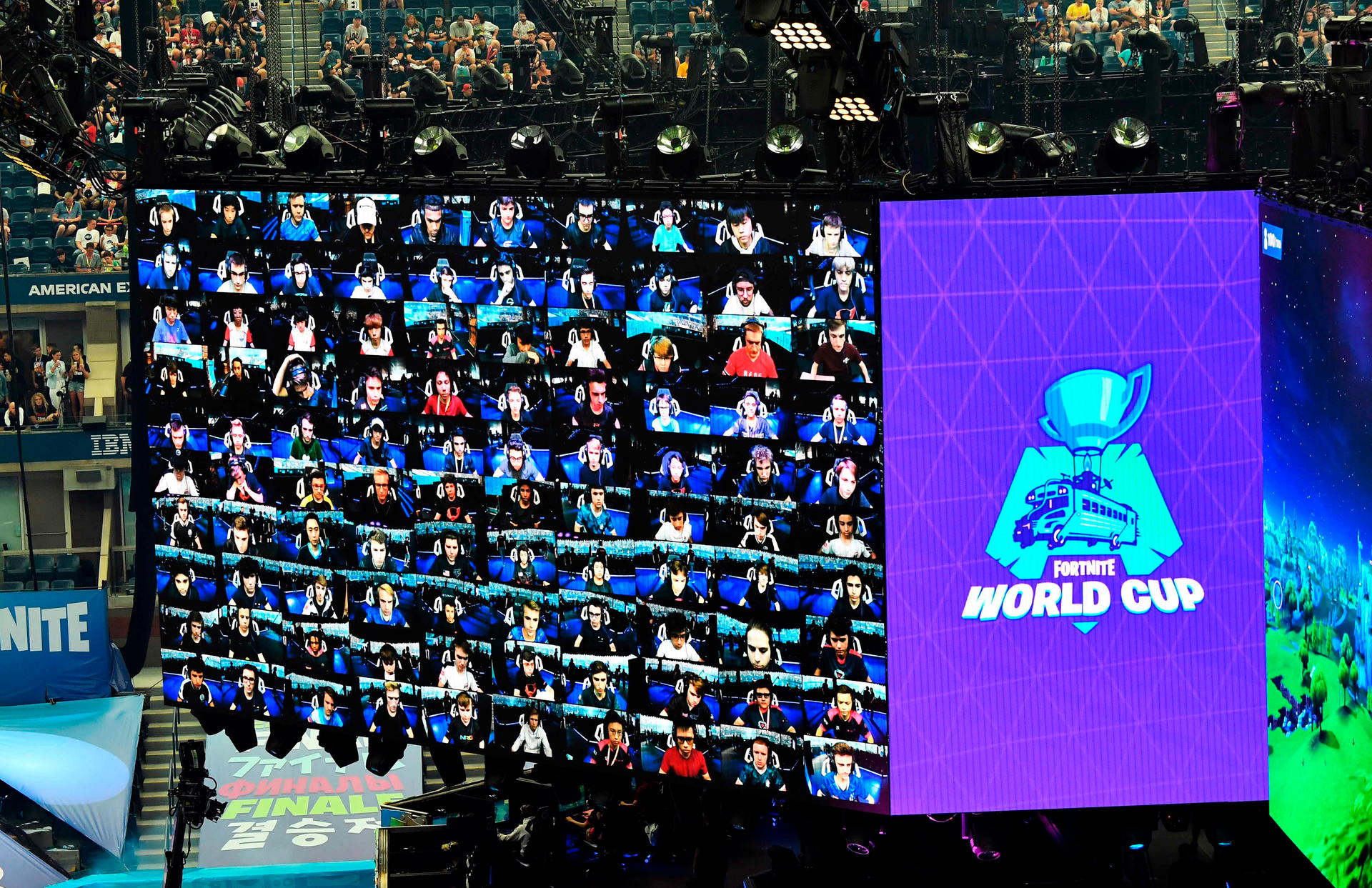 Spieler im Finale des Solo-Wettkampfs beim Fortnite-World Cup in New York.