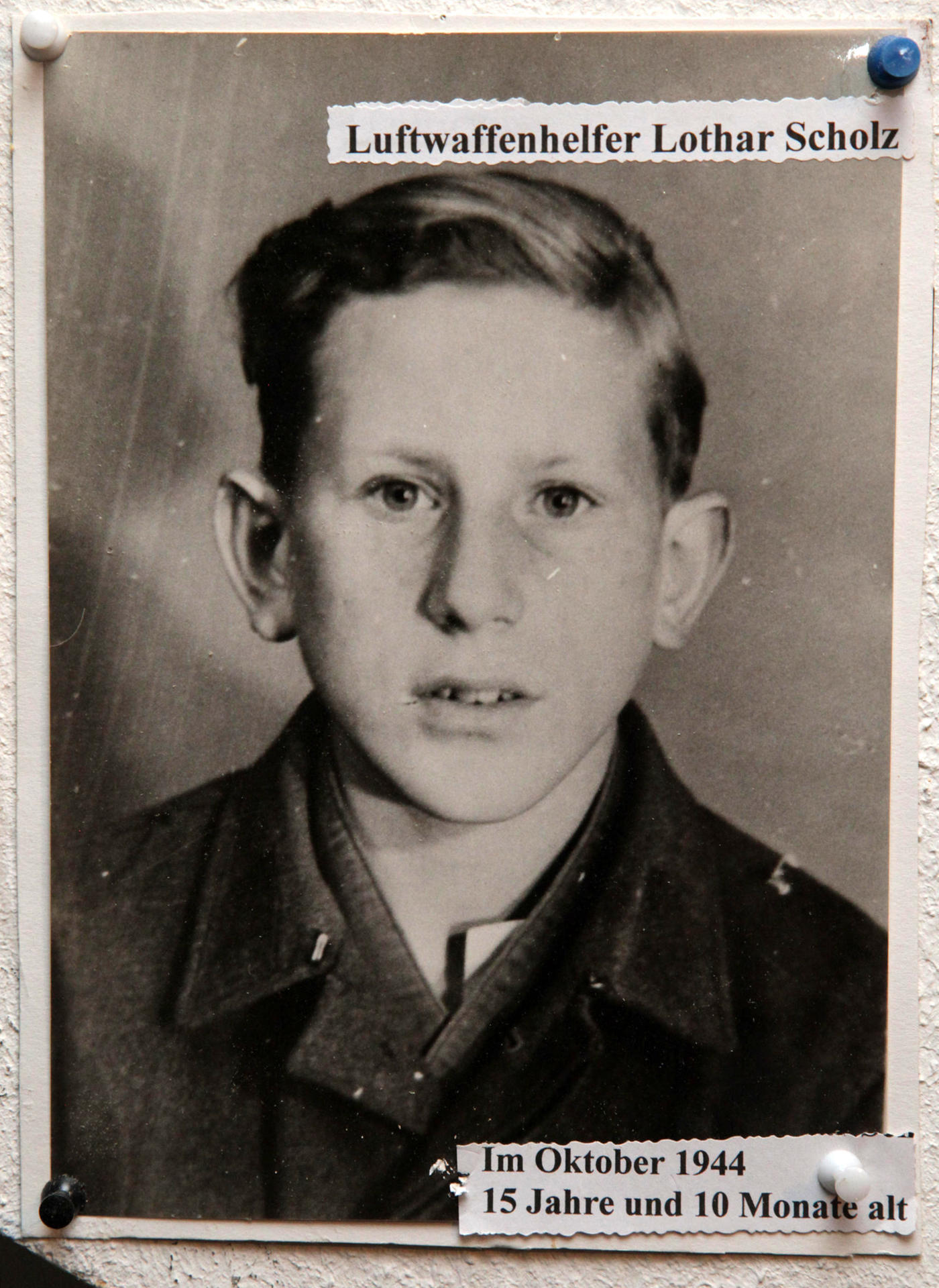 Zeitzeuge Lothar Scholz im Alter von 15 Jahren im Jahr 1944. 