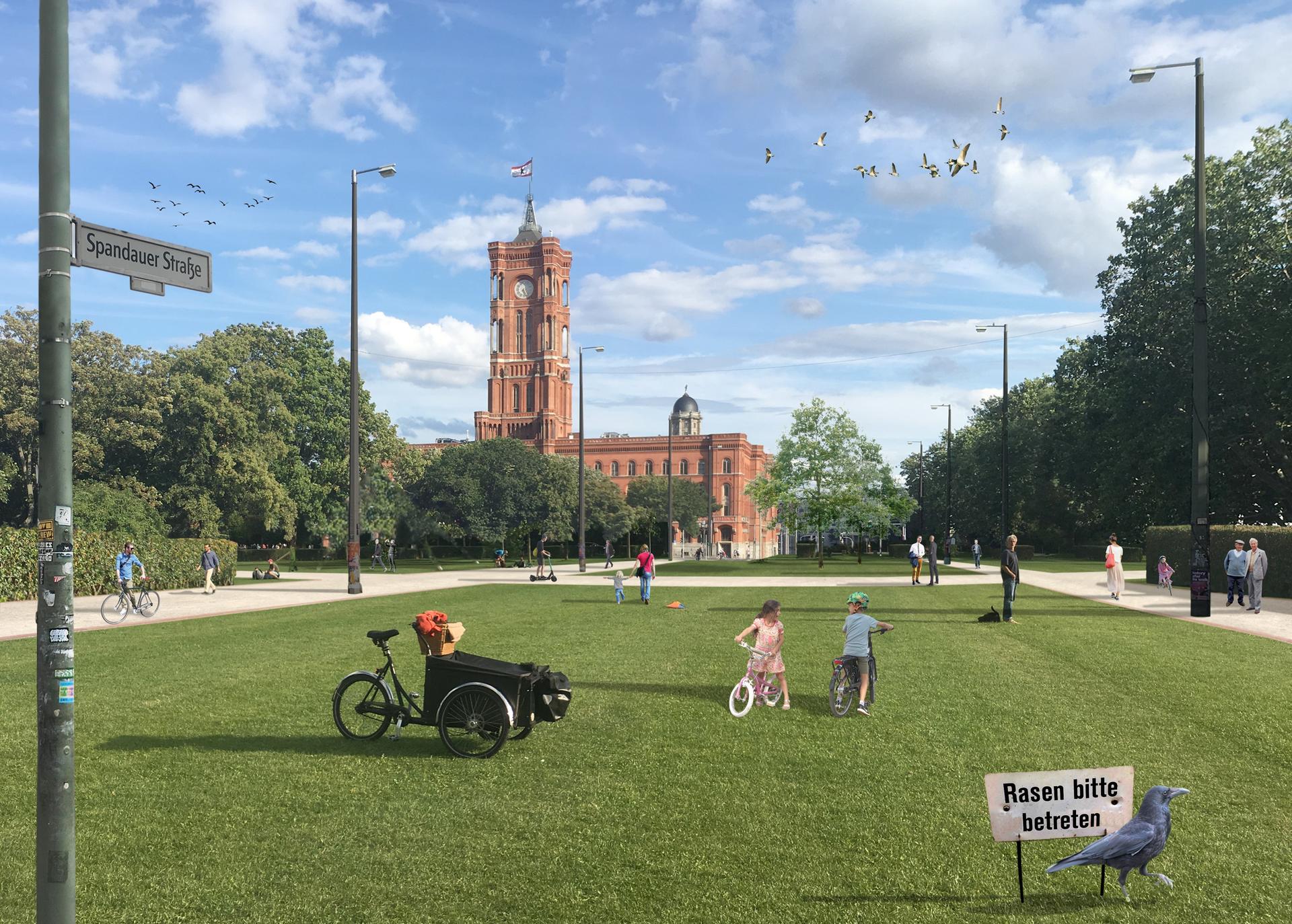 Image - Picknick auf Berliner City-Asphalt: Spandauer Straße bitte autofrei!
