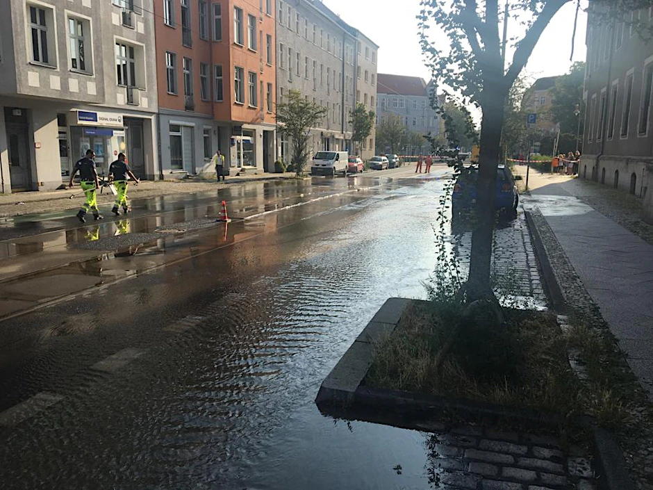 Die Seelenbinderstraße war überflutet.