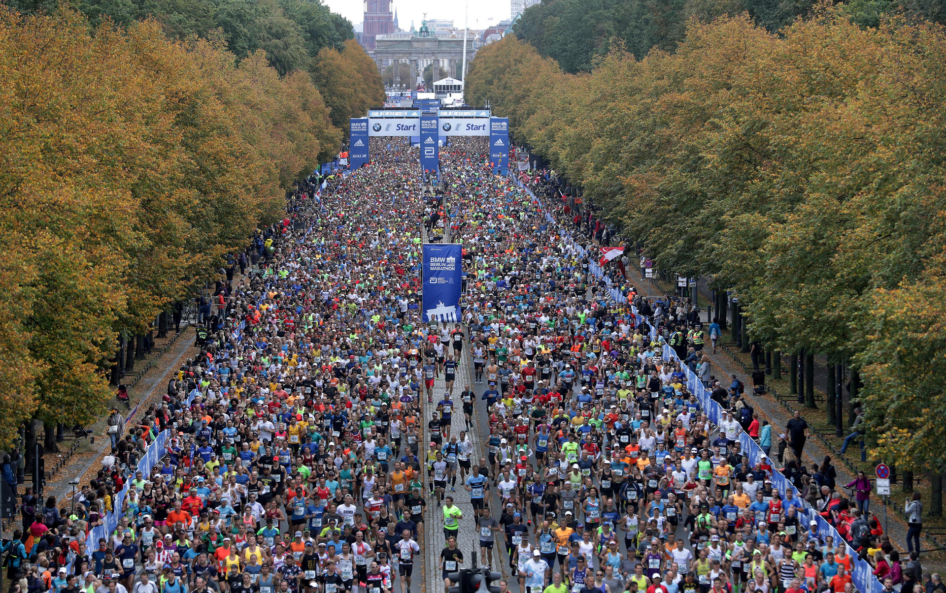 Fast 47.000 Läufer waren am Sonntag beim Berlin-Marathon am Start.