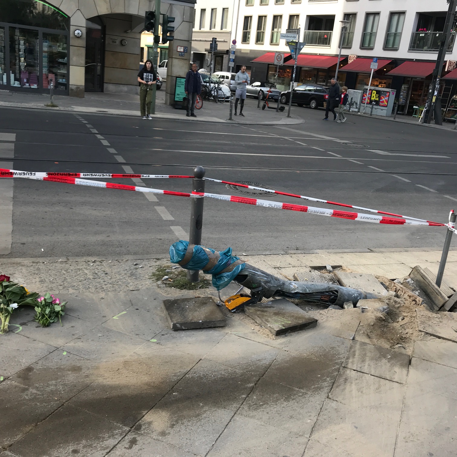 Die Unfallstelle am Samstagmorgen.