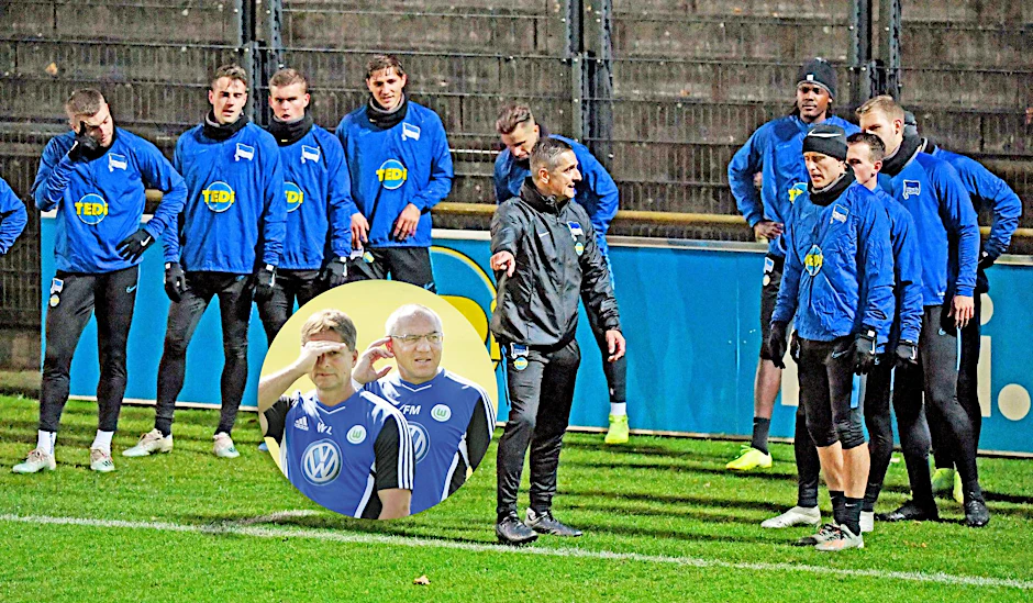 Erschöpfte Gesichter: Leuthard arbeitete mit Felix Magath zusammen, fordert jetzt die Hertha-Profis.
