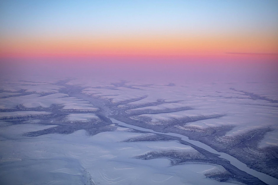 Sibirien von oben gesehen: Hier werden derzeit minus 50 Grad gemessen.