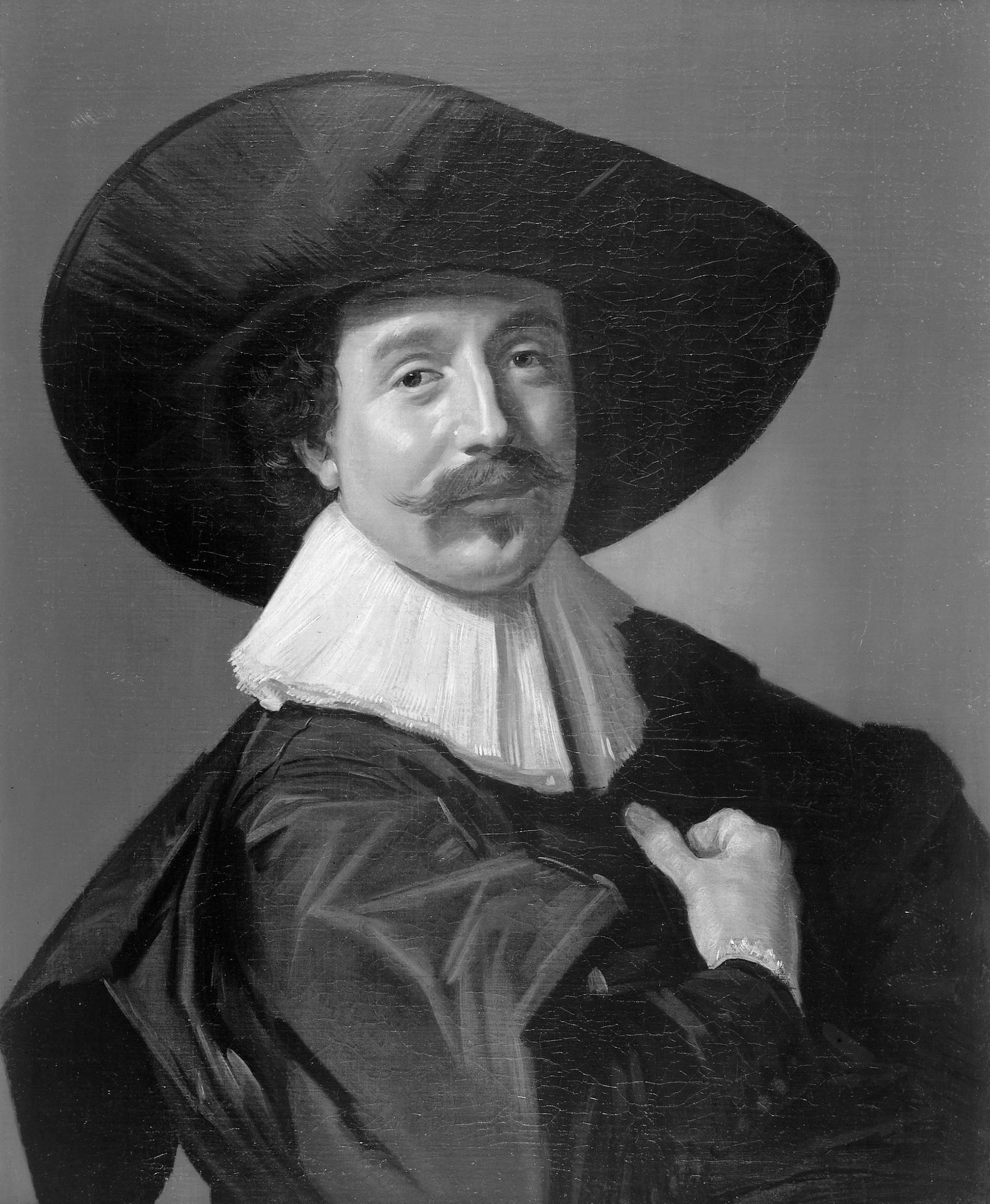 Das Gemälde „Brustbild eines unbekannten Herrn mit Hut und Handschuhen" von Frans Hals (Antwerpen 1582-1666 Haarlem. 