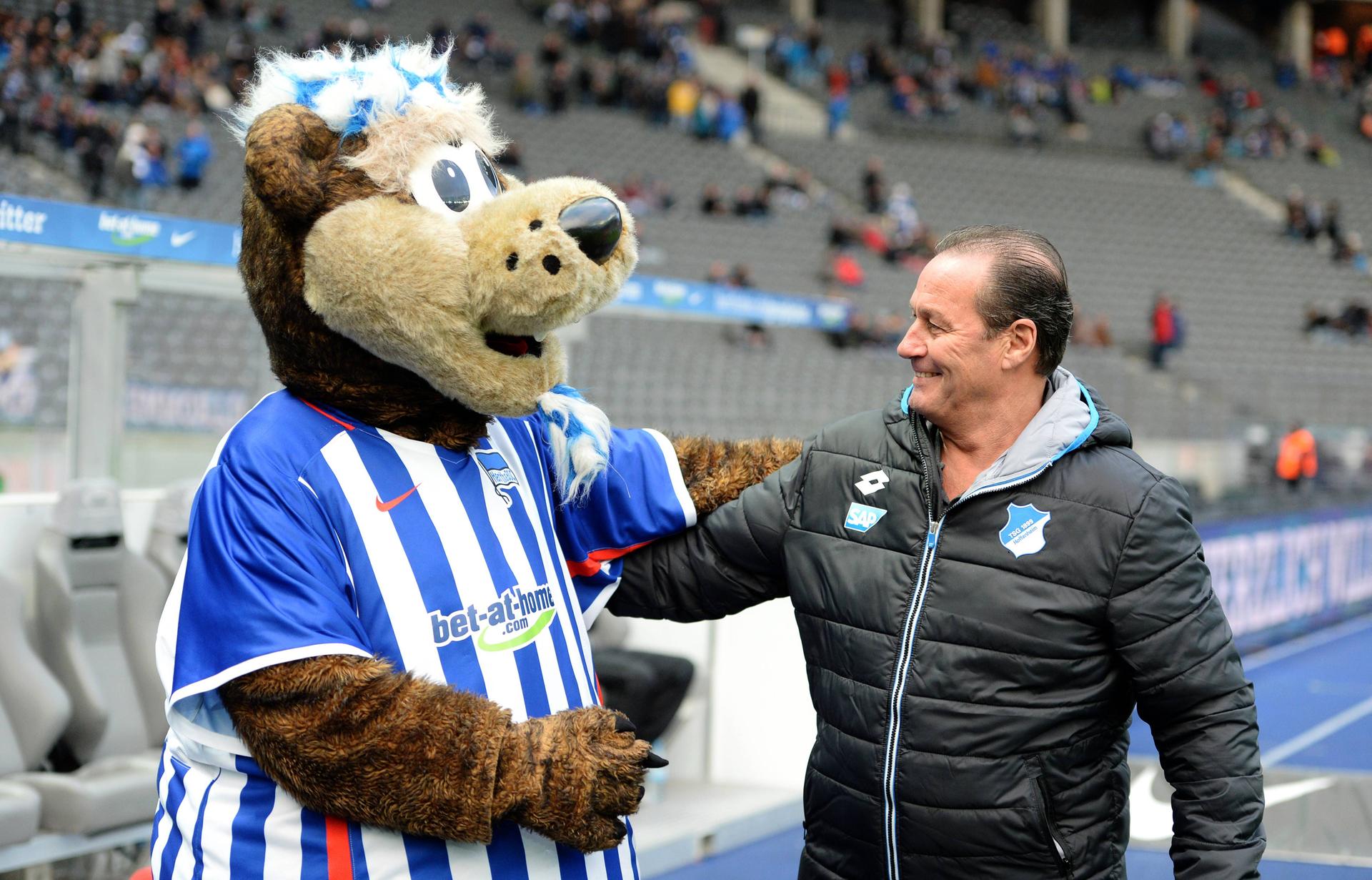Image - 125 Jahre Hertha BSC Berlin: Ex-Trainer Huub Stevens auf einem Klotz aus Beton