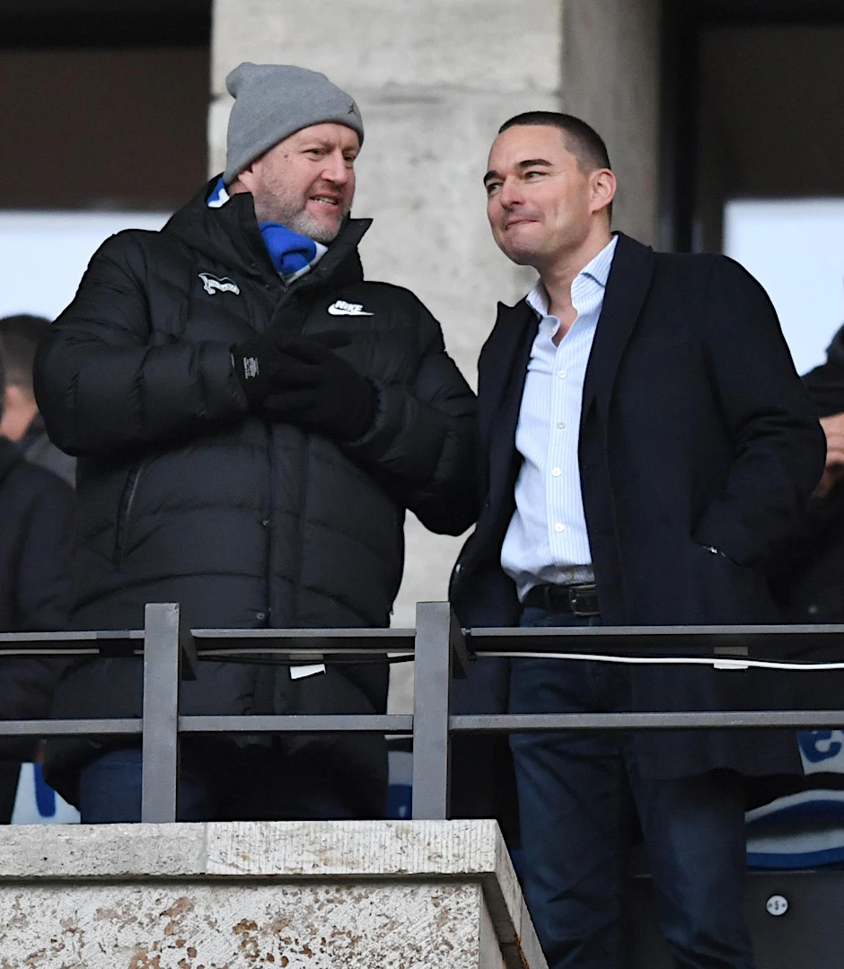 Herthas Finanzboss Ingo Schiller (l.) und Investor Lars Windhorst.
