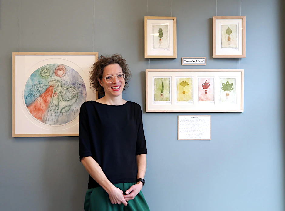 Astrid Bassler (40) hat die Kunstgalerie „Urban Art Kids“ eröffnet. Hier verkauft sie Kunst fürs Kinderzimmer – und bietet Malkurse an.