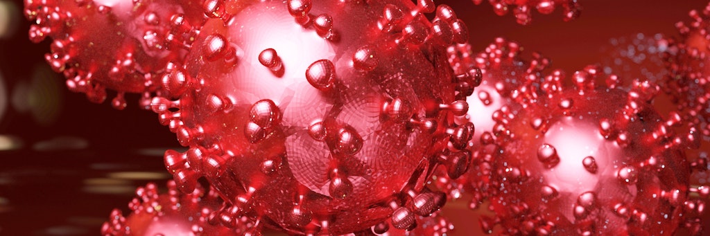 Künstlerische 3D Illustration des Coronavirus
