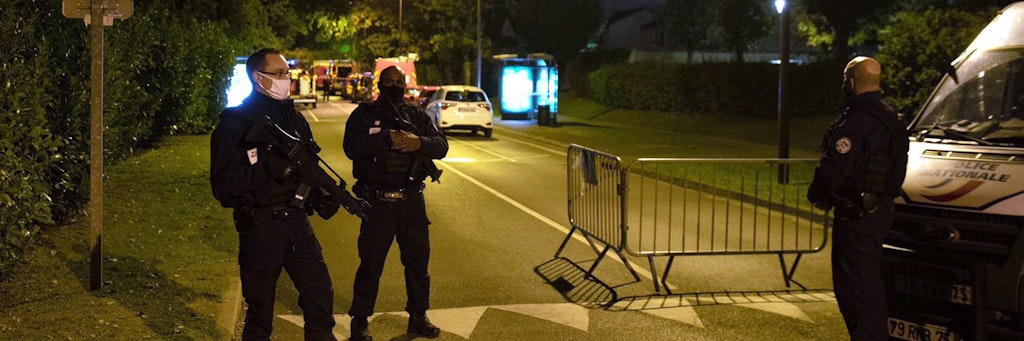 Die französische Polizei in Ergany. 
