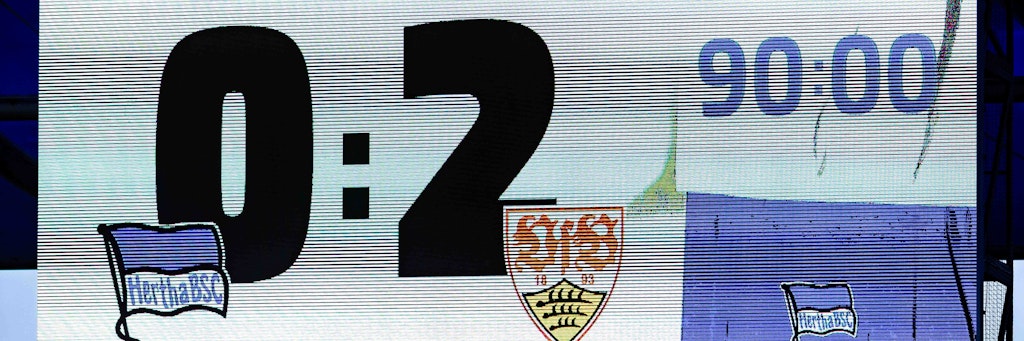 Schwarz auf Weiß: Hertha patzt gegen den VfB Stuttgart. 