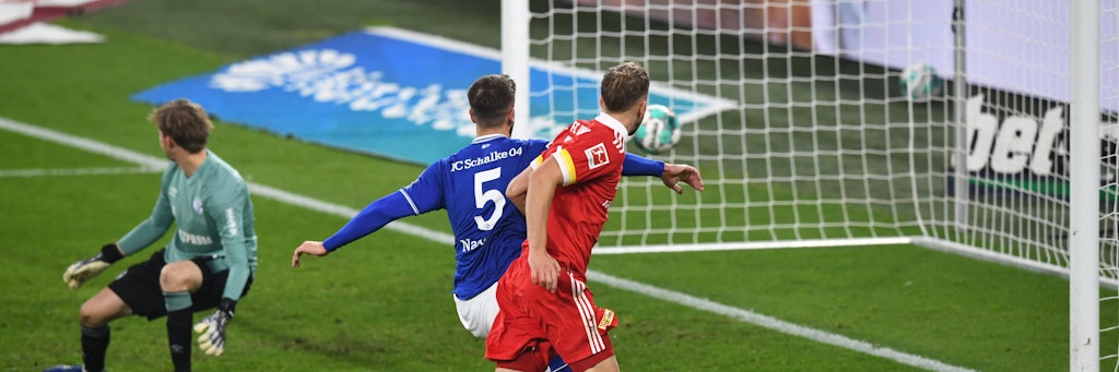 Flanke Trimmel, Kopfball Friedrich - drin. Langte aber nicht für einen Union-Sieg. 