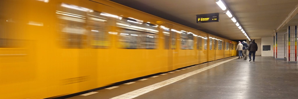 Die Berliner U-Bahn.