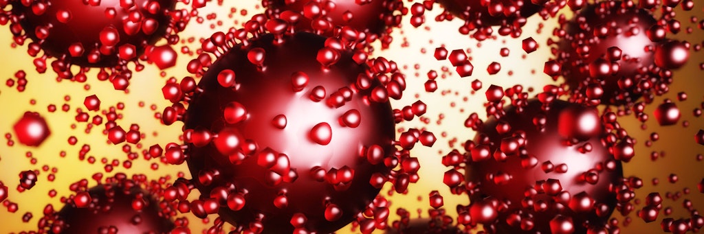 Eine Illustration des neuartigen Coronavirus Sars-CoV-2.