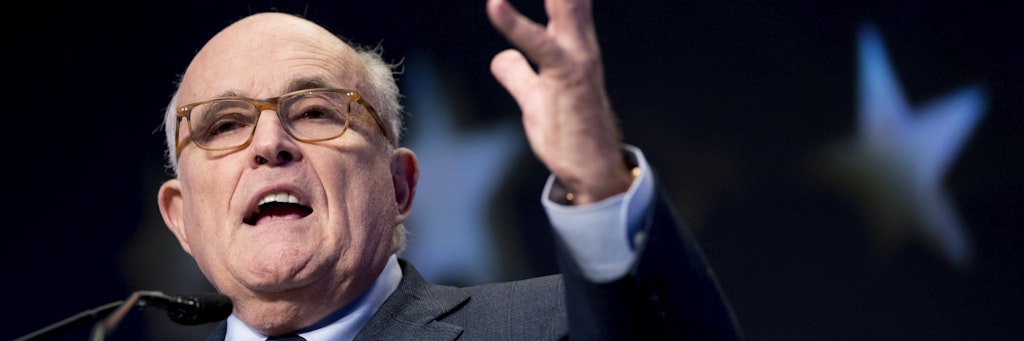 Trump-Anwalt Rudy Giuliani wurde von Sacha Baron Cohen vorgeführt.
