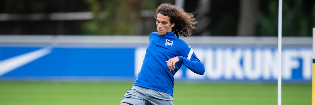 Lockenkopf Matteo Guendouzi konnte endlich mit seinen Hertha-Kollegen gemeinsam trainieren.