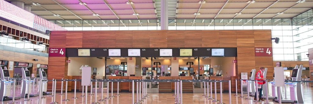 Endlich bald in Betrieb: Der Check-in-Counter des BER.