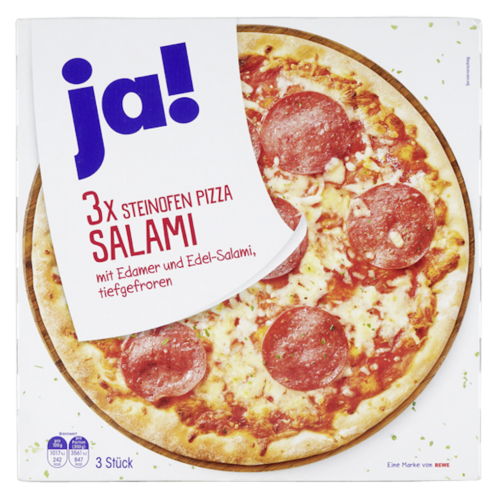 Niederschmetterndes Test-Urteil: Die „Ja! Steinofen Pizza Salami“ erhielt die Note „ungenügend“.