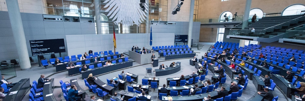 Plenarsitzung im deutschen Bundestag