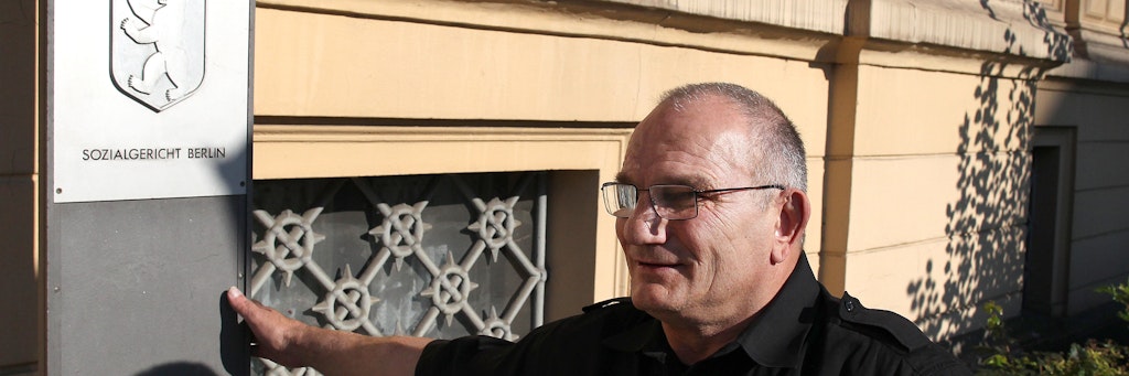 Dietmar Glombitza kämpft seit Jahren vor dem Berliner Sozialgerecht in Moabit für ein selbstbestimmtes Leben.