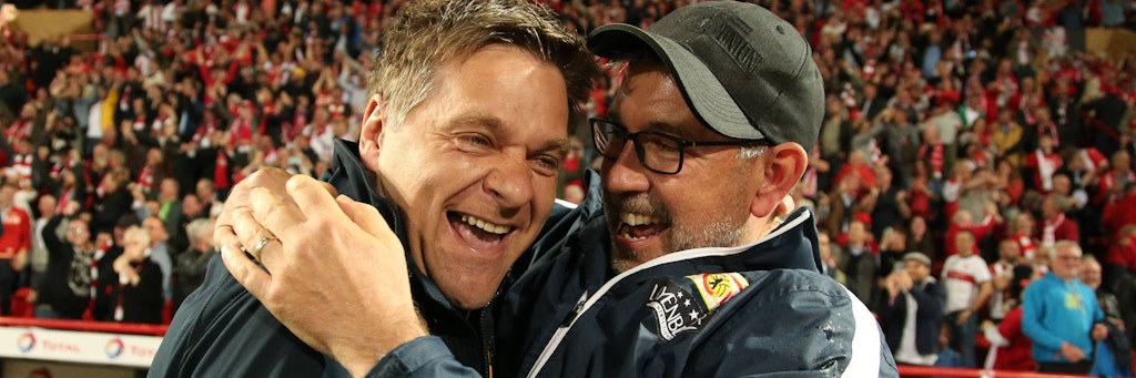 Oliver Ruhnert und Trainer Urs Fischer haben seit dem Aufstieg 2019 Union ziemlich umgekrempelt. 