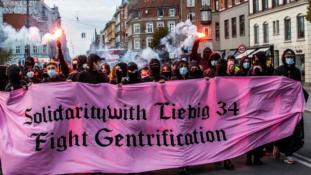Demonstranten in Kopenhagen.<br>