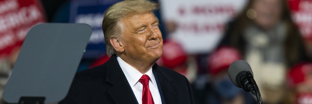 US-Präsident Donald Trump absolviert die letzten Wahlkampfauftritte, wie hier in Montoursville, Pennsylvania.