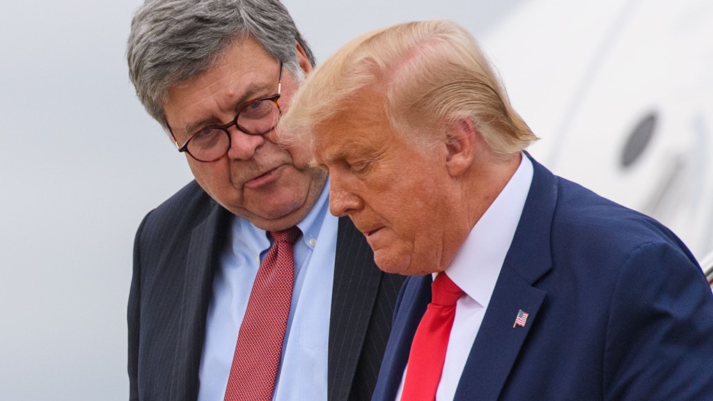 US-Präsident Donald Trump mit Justizminister William Barr