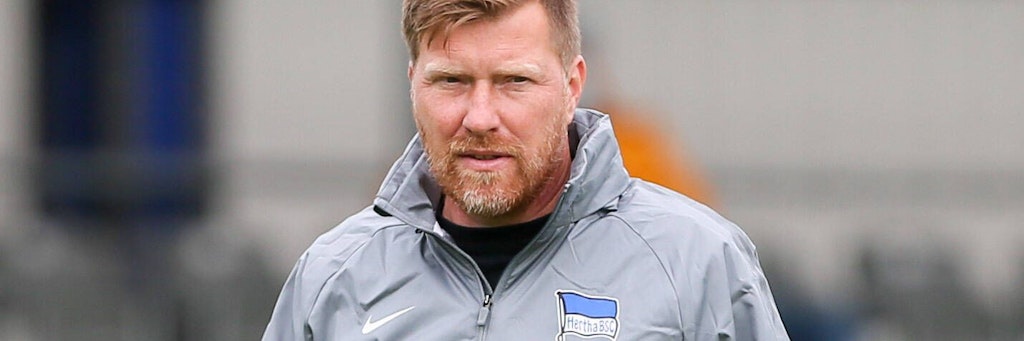 Herthas U23-Coach Zecke Neuendorf darf momentan nicht trainieren. Sein Team musste wegen eines Corona-Falls in Quarantäne.
