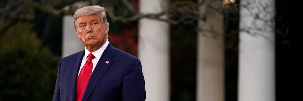 US-Präsident Donald Trump am Freitag im Rosengarten des Weißen Hauses.