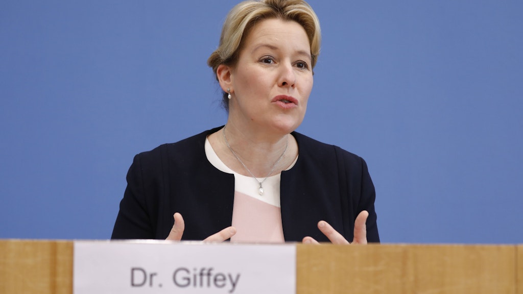 Am Freitag noch mit Doktortitel: Franziska Giffey. 