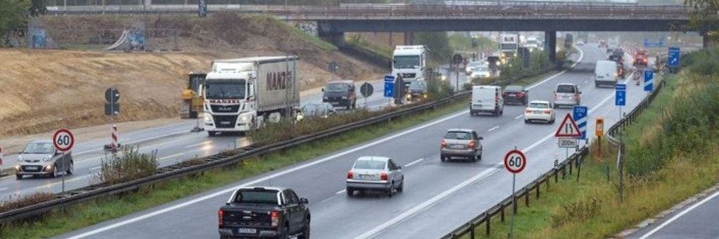 Die Autobahn A10. 