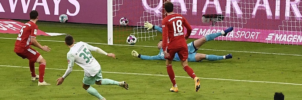 Maximilian Eggestein traf für Werder in München kurz vor der Pause. 