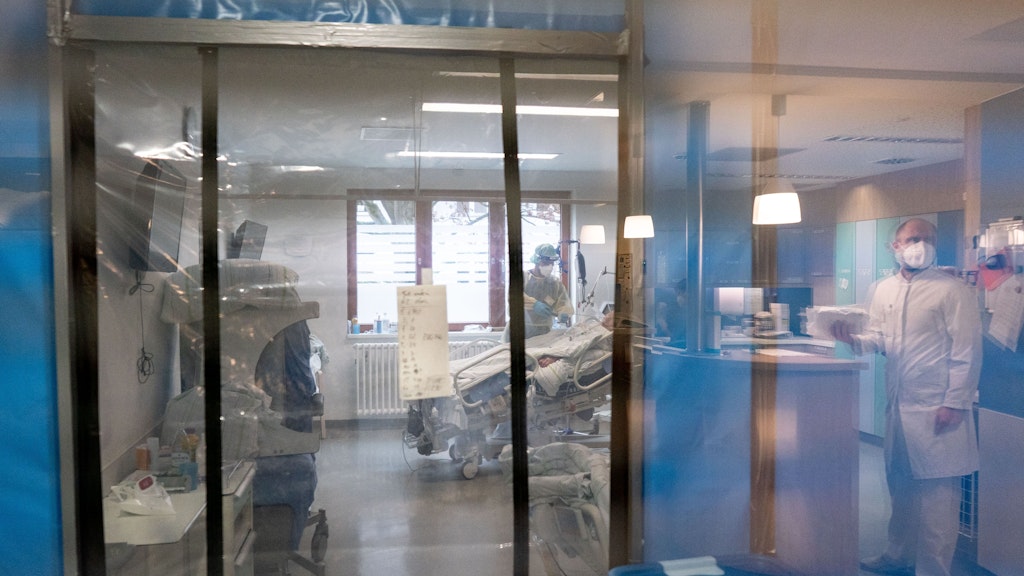 Corona-Abteilung auf der Intensivstation des Krankenhauses Berlin Bethel.