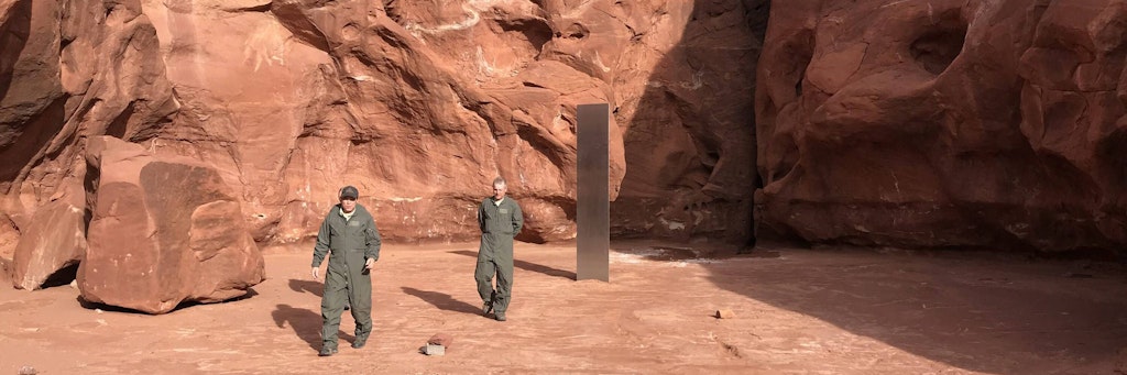 Die Säule wurde vergangene Woche im Süden des Bundesstaats Utah zufällig aus der Luft entdeckt.