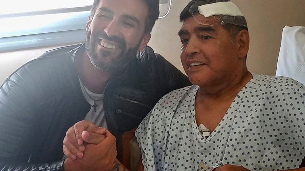 Diego Armando Maradona nach seiner OP. 