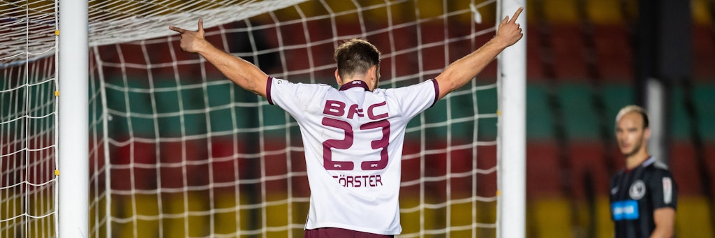 Benjamin Förster und der BFC Dynamo haben einen Grund zum Jubeln: Sie dürfen aufgrund einer Sondergenehmigung vom Senat wieder trainieren.