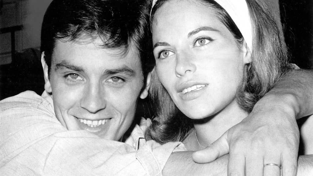 Von 1964 bis 1969 verheiratet: Alain und Ehefrau Nathalie Delon. 