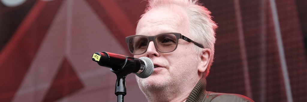 Herbert Grönemeyer bei einer Demo für die Veranstaltungswirtschaft September in Berlin.