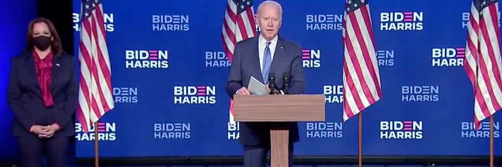 Joe Biden und seine Stellvertreterin Kamala Harris – der Demokrat baut seinen Vorsprung bei den US-Präsidentschaftswahlen aus. 