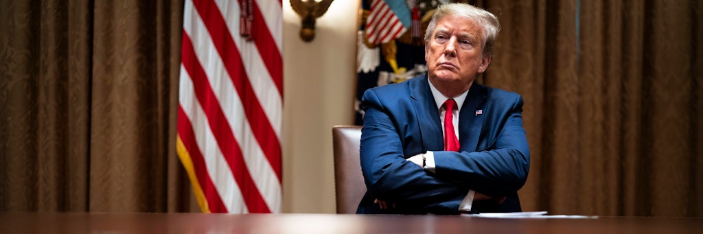 Donald Trump im Weißen Haus in Washington am 14. April 2020.