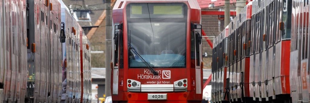 In Köln sprang ein Mann aus einer fahrenden Straßenbahn, um seinen Hund zu retten. Der Mann wurde dabei schwer verletzt.