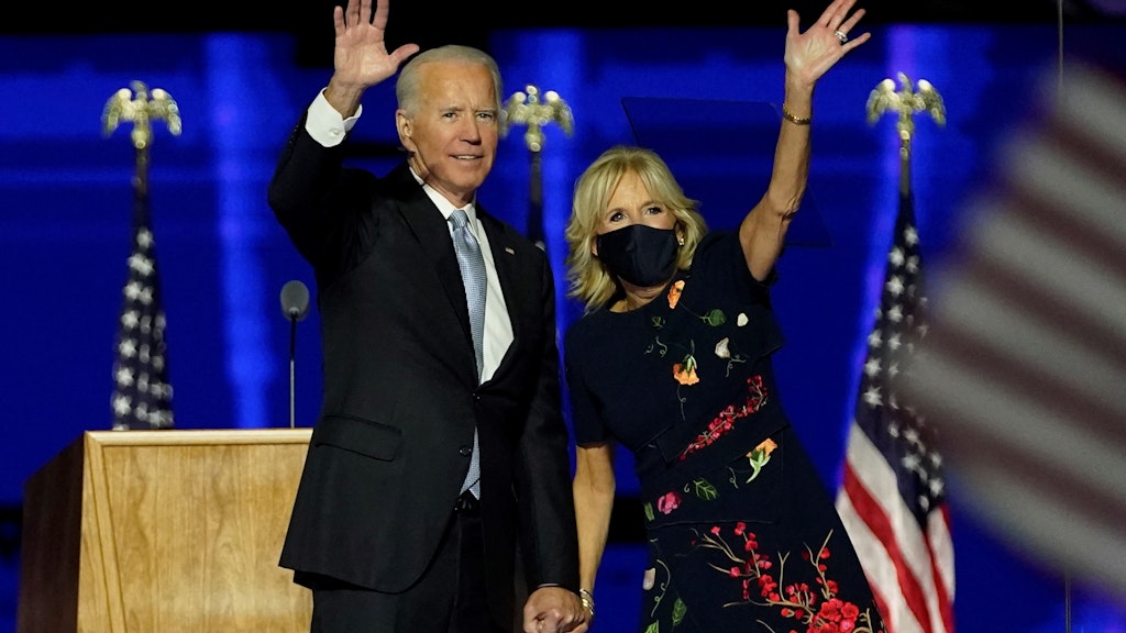 Joe Biden und die künftige First Lady, seine Ehefrau und große Unterstützerin Jill.