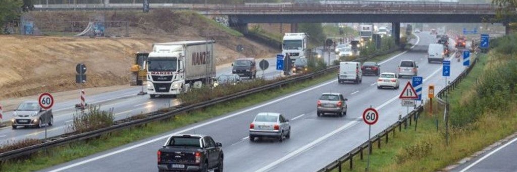 Die Autobahn A10.