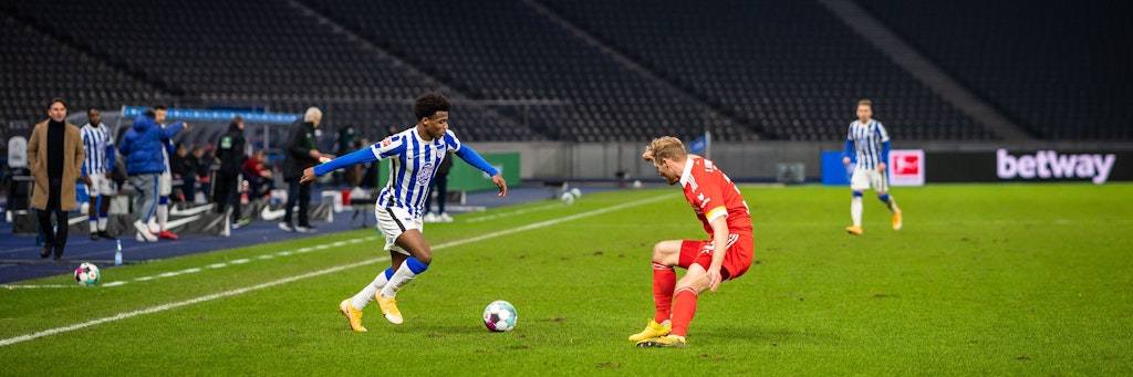 Herthas Javairo Dilrosun sorgte vergangene Woche gegen den 1. FC Union für die Wende. Nun soll er auch in Mönchengladbach wirbeln. 