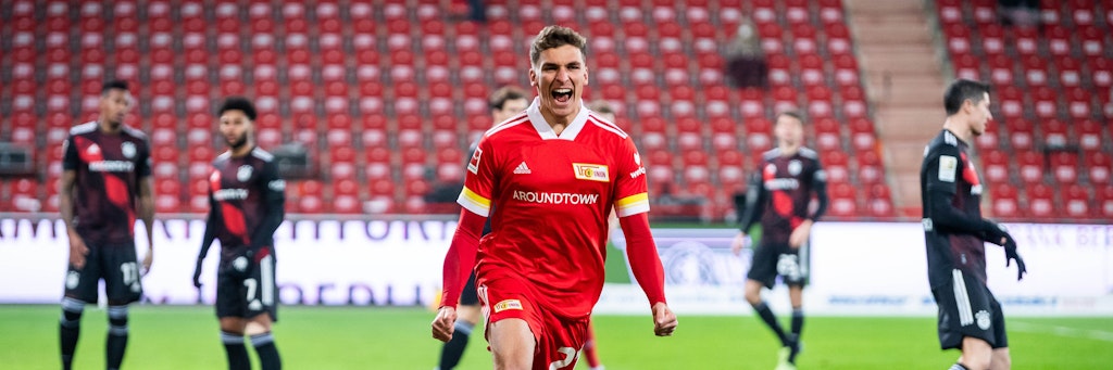 Grischa Prömel bejubelt sein erstes Bundesligator.